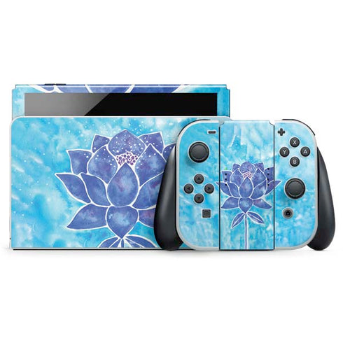 Cat Coq Blue Lotus Nintendo Switch OLED (2021) Skin